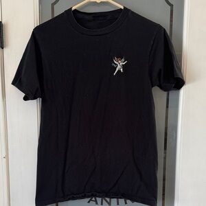 Eighty Eight Black Tee with Angel Graphic